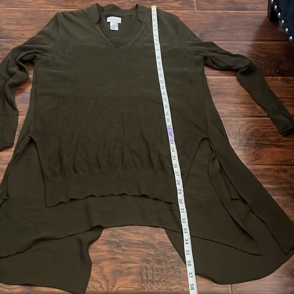 Soft Surroundings Green Hi-Lo Pullover Tunic Boho Casual Work - Picture 6 of 10